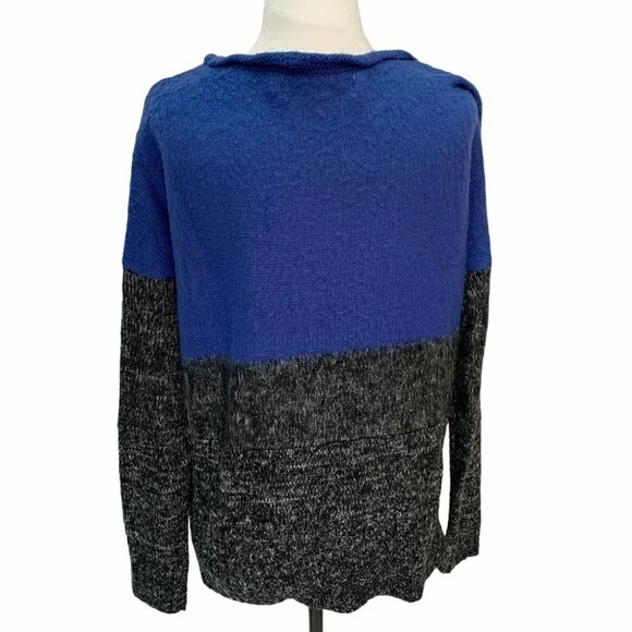 ONLY🌸OVERSIZED Boxy Fit Colour Blocked Blue/Black Knit SweaterSize S - Picture 5 of 7